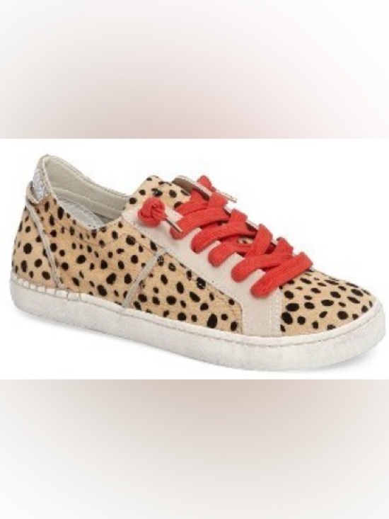 Dolce Vita Shoes - Dolce vita zalen Leopard Print Casual Sneaker with Red Laces sz 7.5